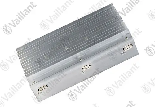 Vaillant Wechselrichter mit Aluminiumgehäuse und mehreren Anschlussbuchsen, geeignet für elektrische Anwendungen.